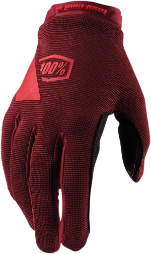 100% Women's Ridecamp Gloves - Brick - Large 11018-060-10