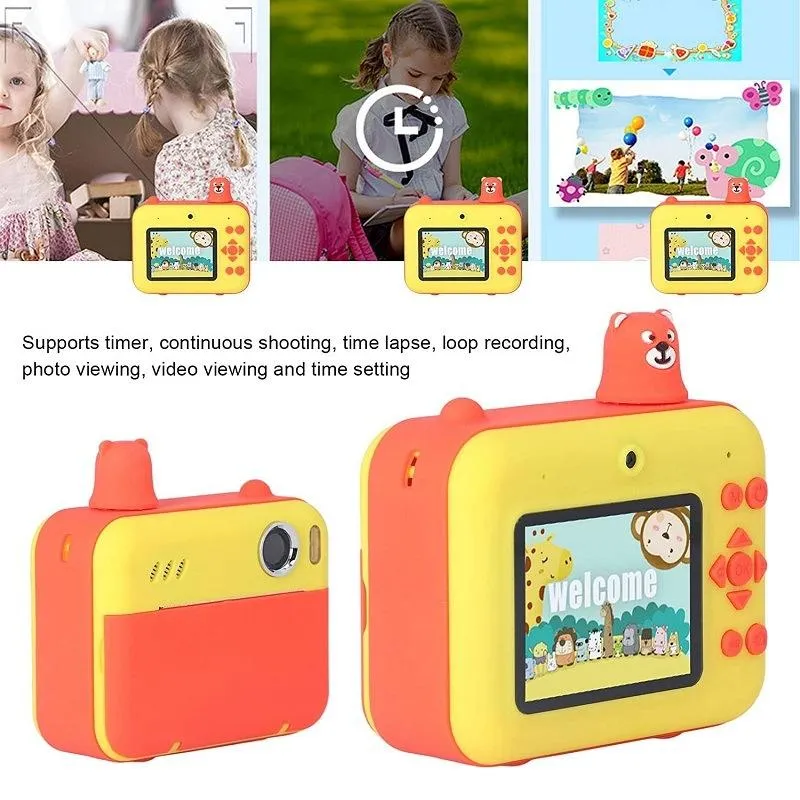 1080p Children's Camera with 2.36 Hd Led Display and Thermal Printing - Instant Capture