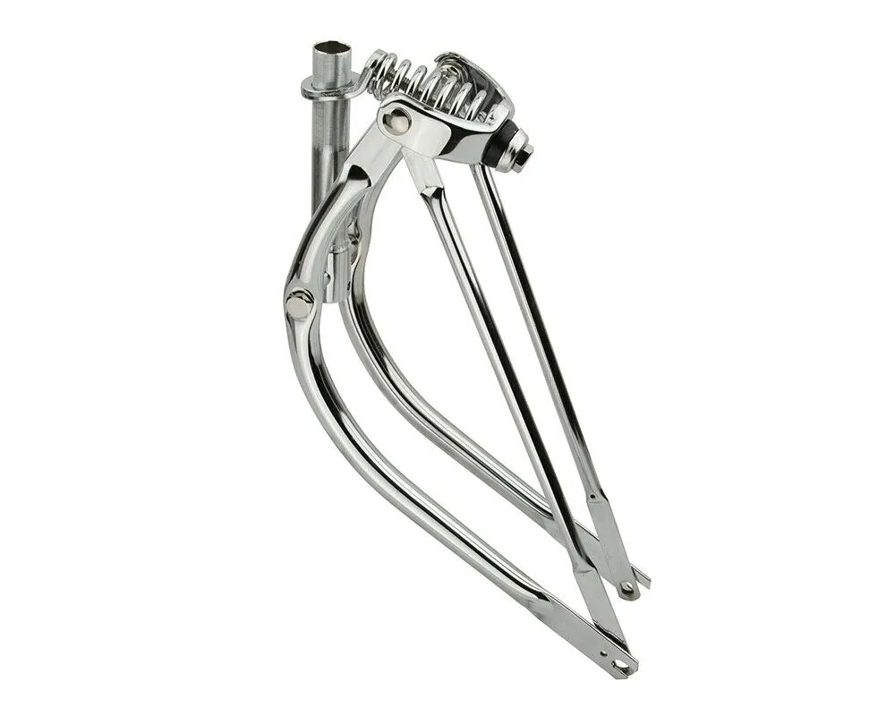 20" Lowrider Spring Bent Chrome Fork 1 in -Live4Bikes