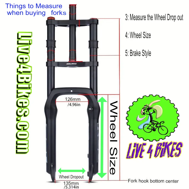 20" Lowrider Spring Bent Chrome Fork 1 in -Live4Bikes