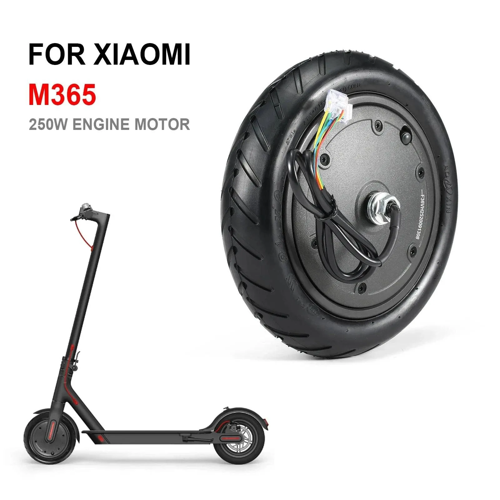 250W 350W Electric Scooter Engine Motor Wheel for MI Xiaomi MiJia M365 Pro Motor Replacement Anti-skid Tire Scooters Accessories