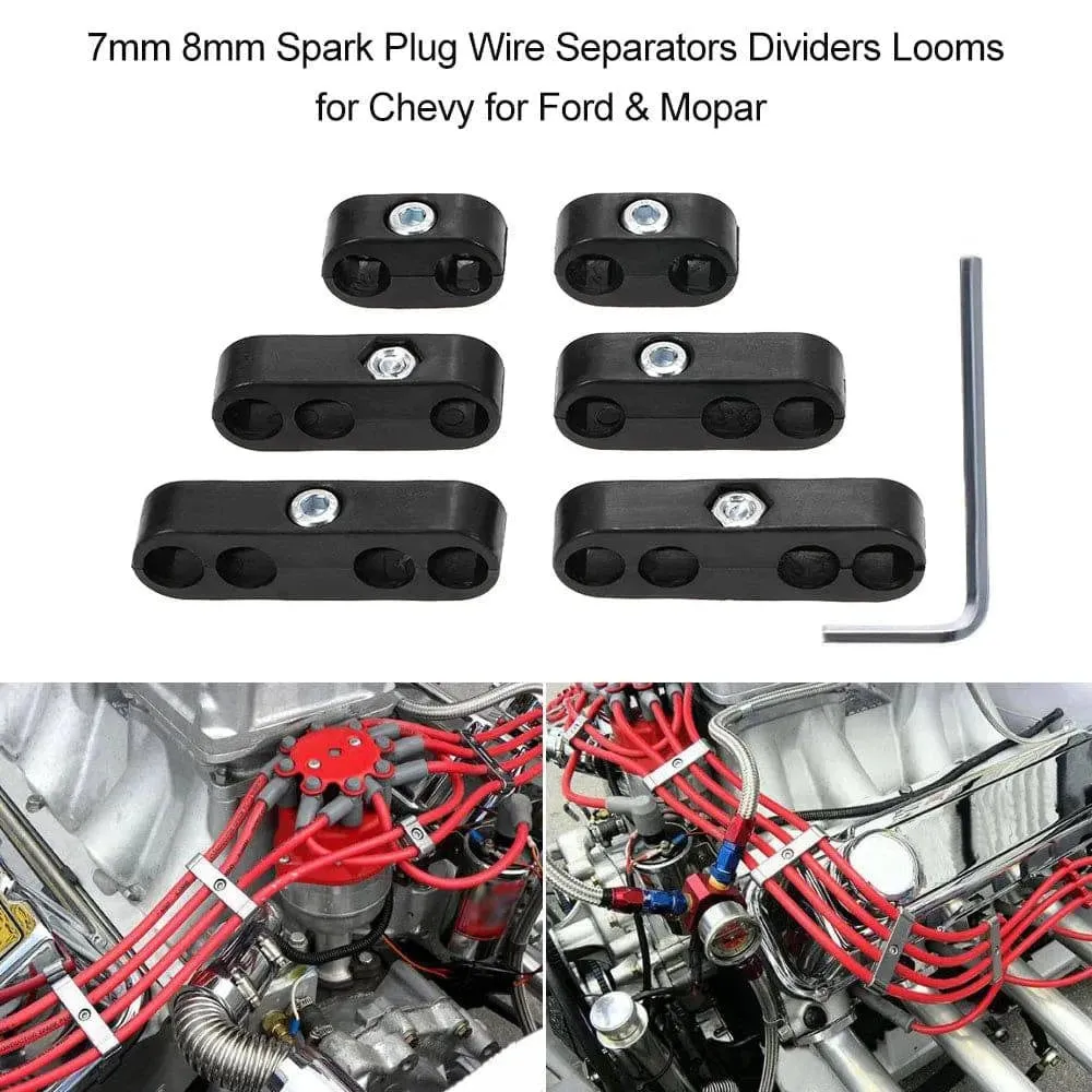 7mm 8mm Spark Plug Wire Separators Dividers Looms for Chevy for Ford Mopar Car Accessories Universal Spark Plug Wire Splitter