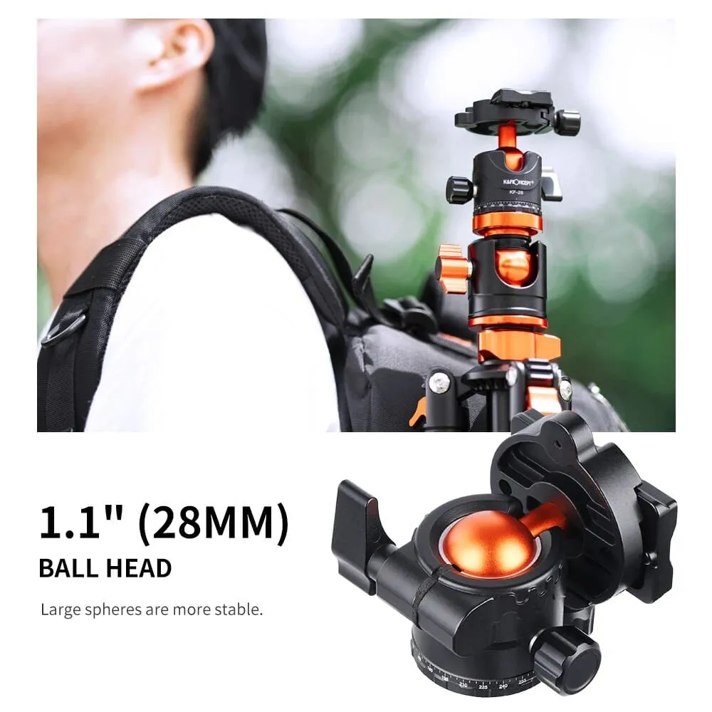 94" 2.4m Overhead Camera Tripod Lightweight Travel Tripod Load with Detachable Monopod for Canon Sony Nikon Dslr