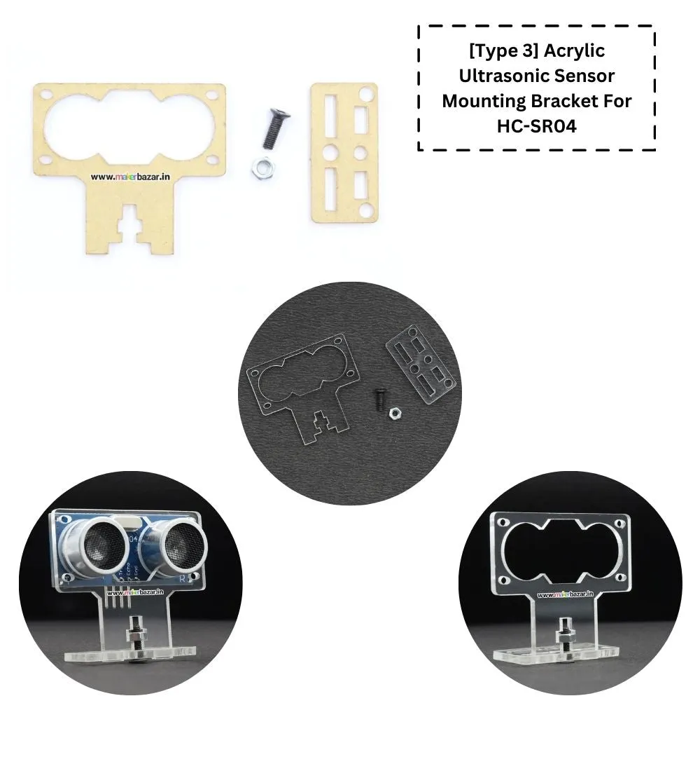 Acrylic Ultrasonic Sensor Mounting Bracket