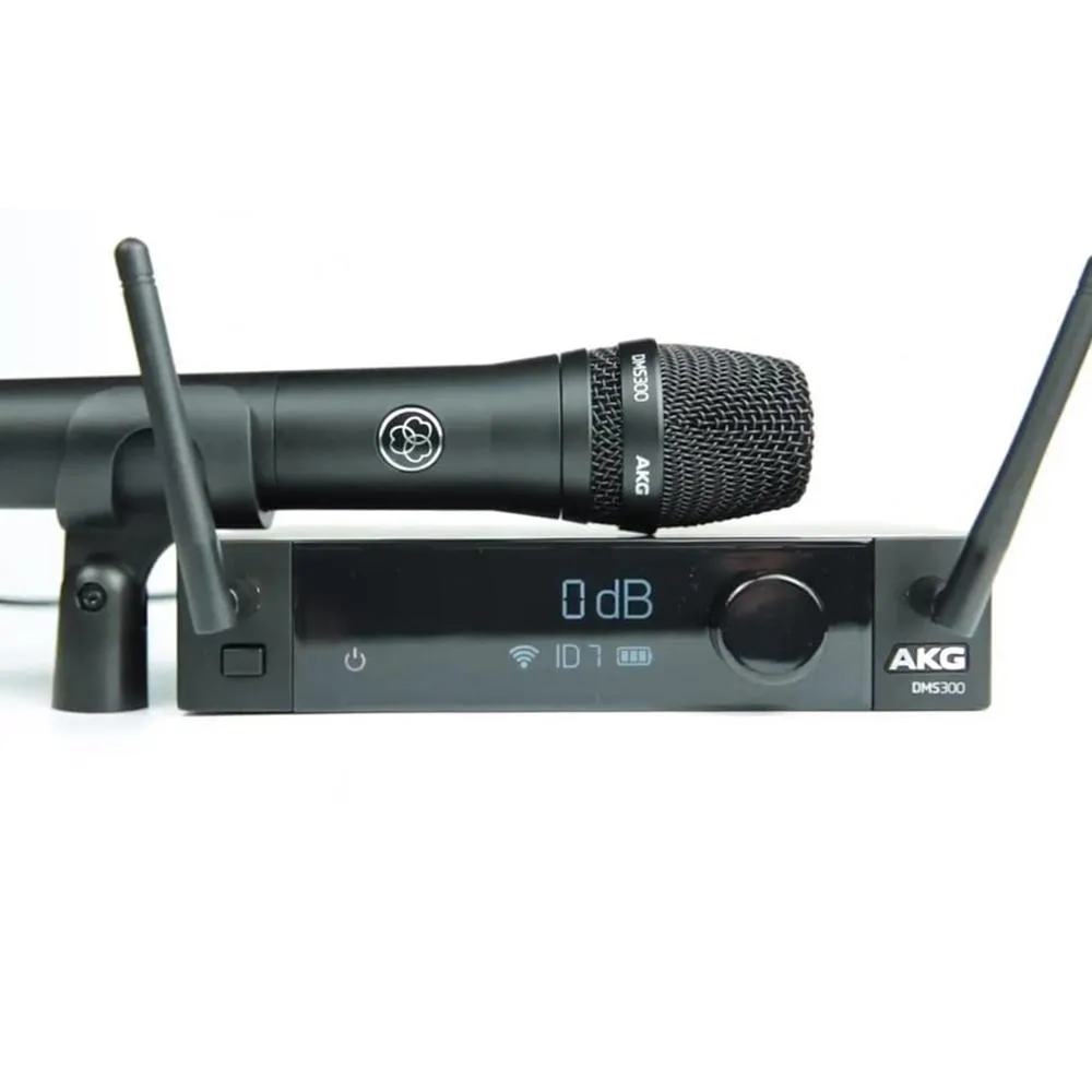 AKG Pro Audio DMS300 Digital Wireless Microphone System, Vocal Set w/ Pop Filter Kit