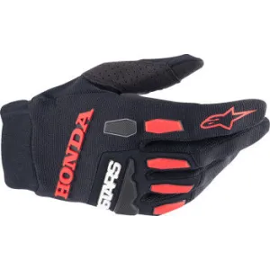 ALPINESTARS Honda Full Bore Gloves - Black/Bright Red - Large 3563823-1303-L