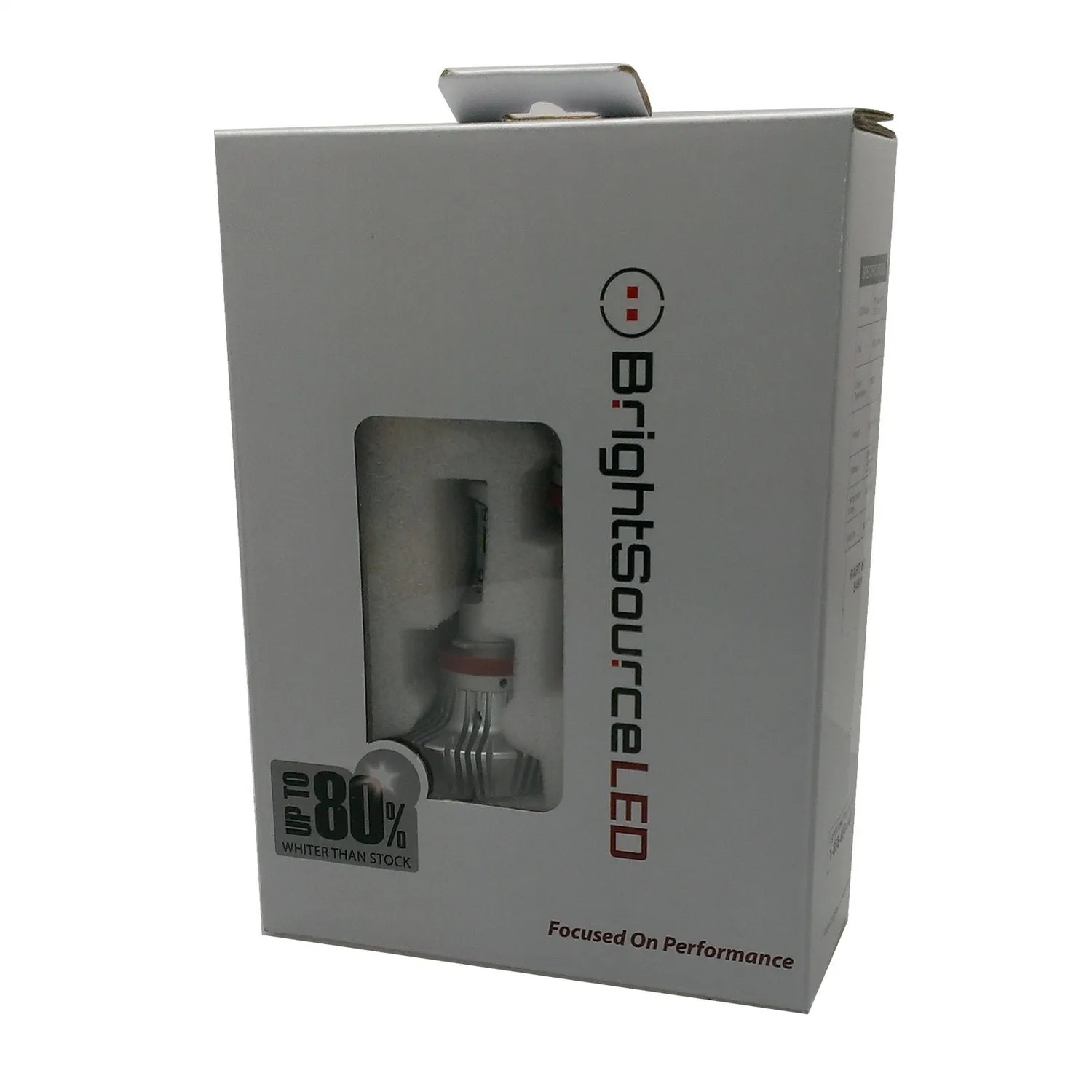 BrightSource 94906 LED Bulb; Twin Pack; 9006; Aluminum Heat Sink LED; 6500K; 2 Year Warranty;
