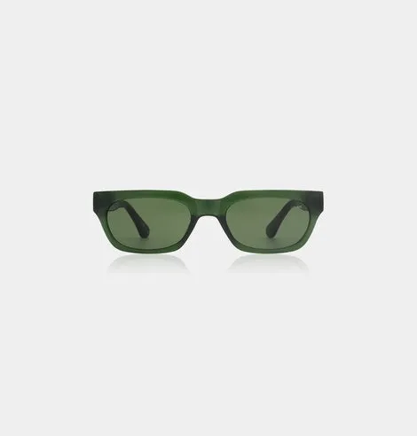 Bror Dark Green Transparent  Sunglasses