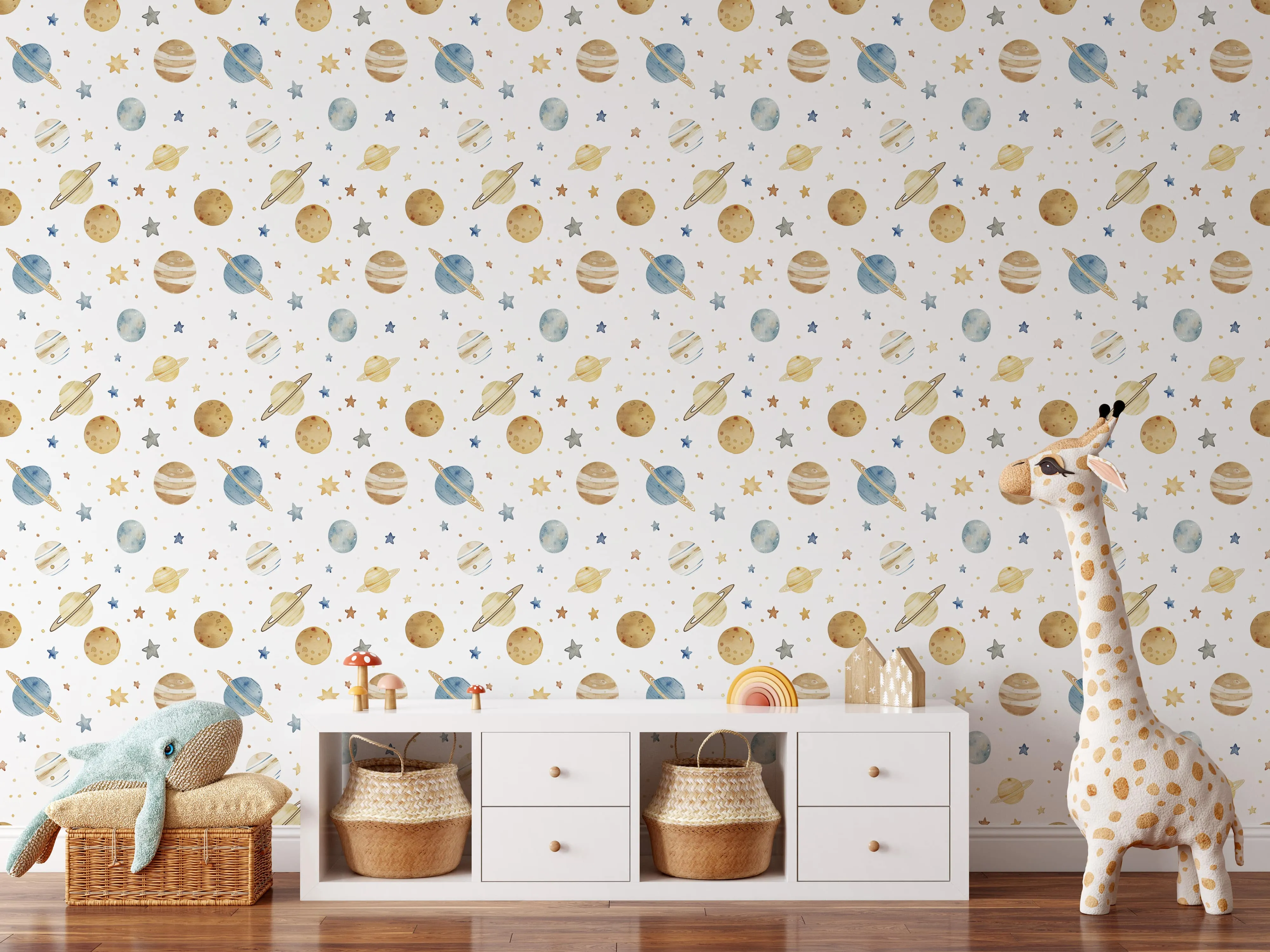 Celestial Space Wallpaper for Nursery Room