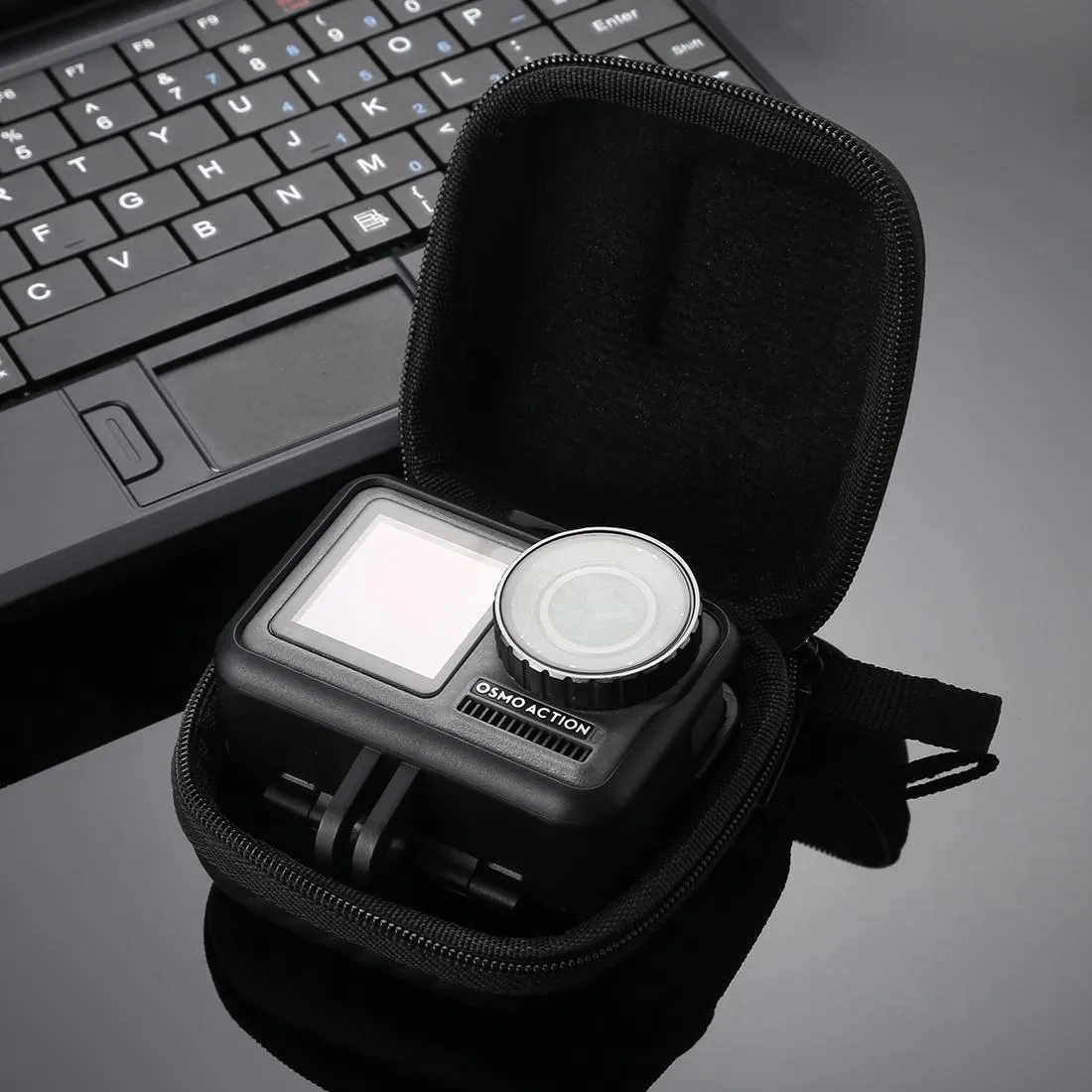 Compact Carbon Fiber Camera Storage Bag for Dji Action Gopro Mijia and More