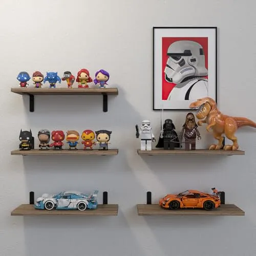 DOLLFIO Floating Shelves – Set of 5 Wall Shelves for Stylish Storage