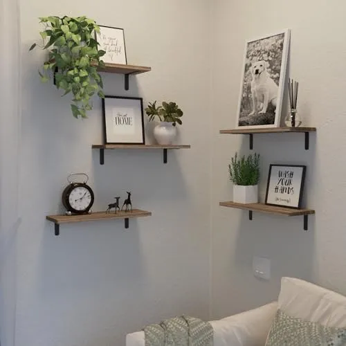 DOLLFIO Floating Shelves – Set of 5 Wall Shelves for Stylish Storage