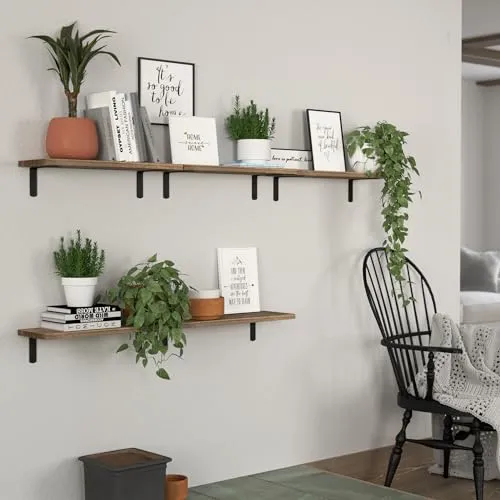 DOLLFIO Floating Shelves – Set of 5 Wall Shelves for Stylish Storage
