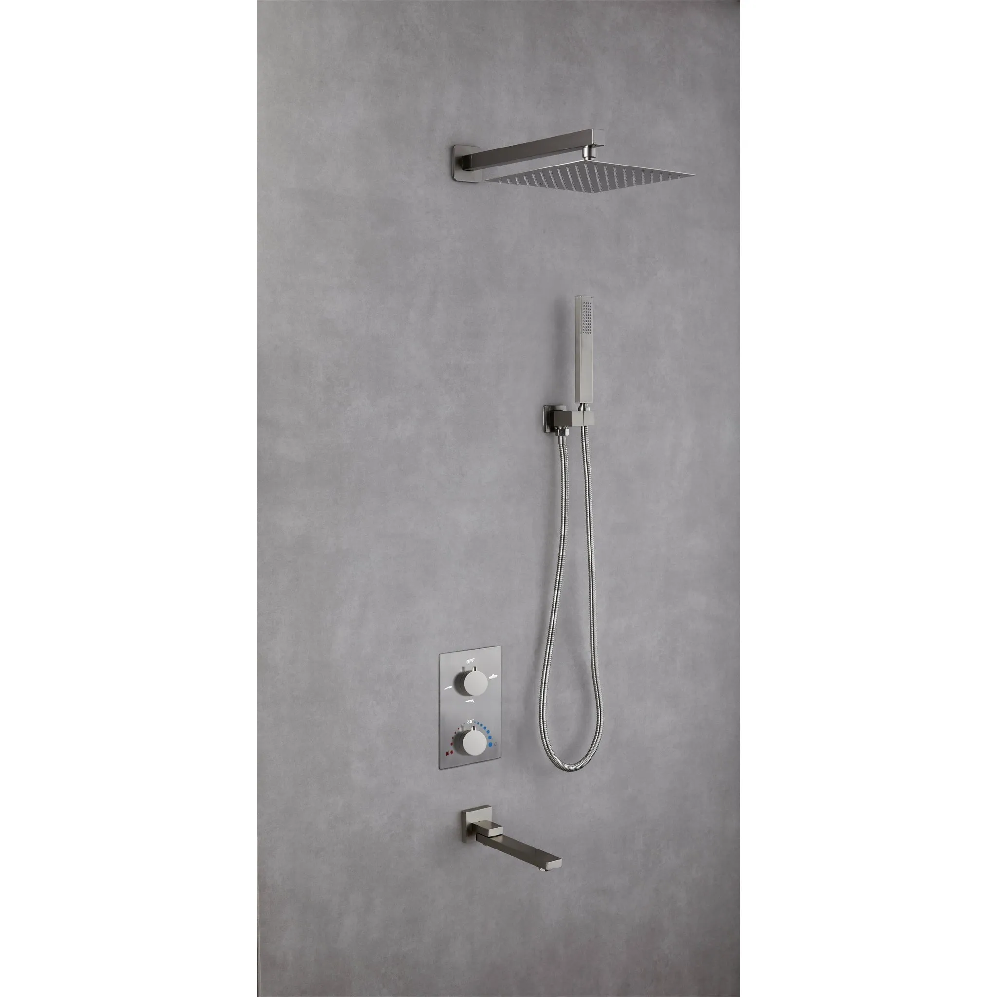 FaucetWorld - Full Thermostatic 3 Way Shower Sets