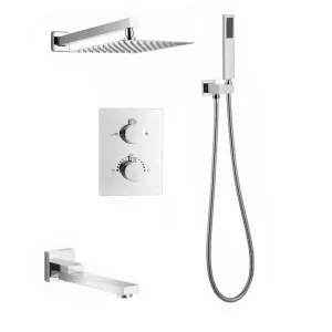 FaucetWorld - Full Thermostatic 3 Way Shower Sets