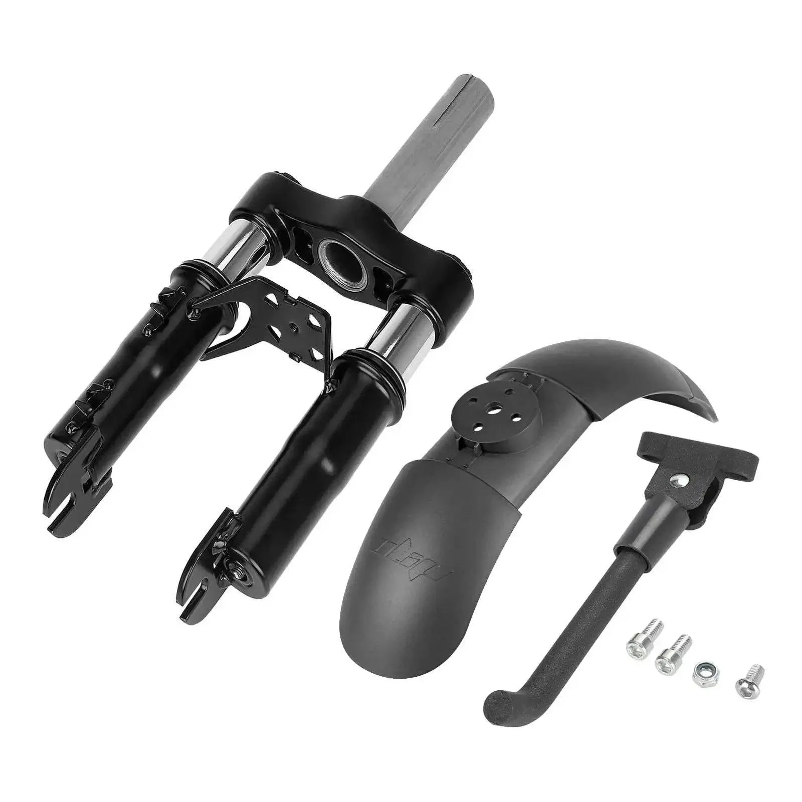 Front Suspension Kit Electric Scooters Fork Shock Absorption Parts with Front Mudguard & Kickstand Compatible with F20 F25 F30