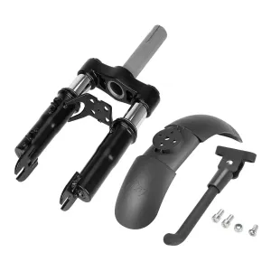 Front Suspension Kit Electric Scooters Fork Shock Absorption Parts with Front Mudguard & Kickstand Compatible with F20 F25 F30