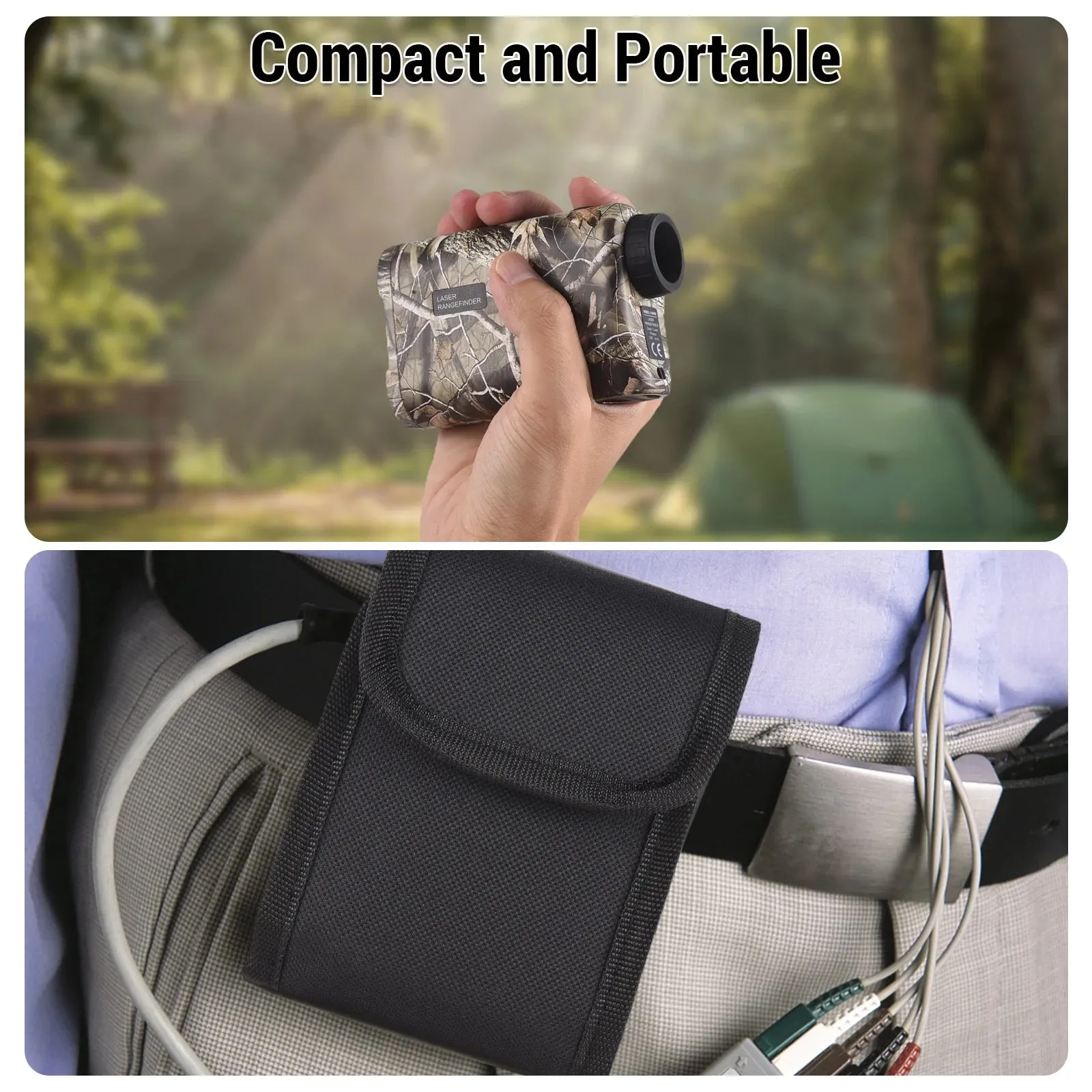 Golf Laser Rangefinder Digital Hunting With Height and Angle Measurement Monocular Telescope 600M / 800M / 1000M