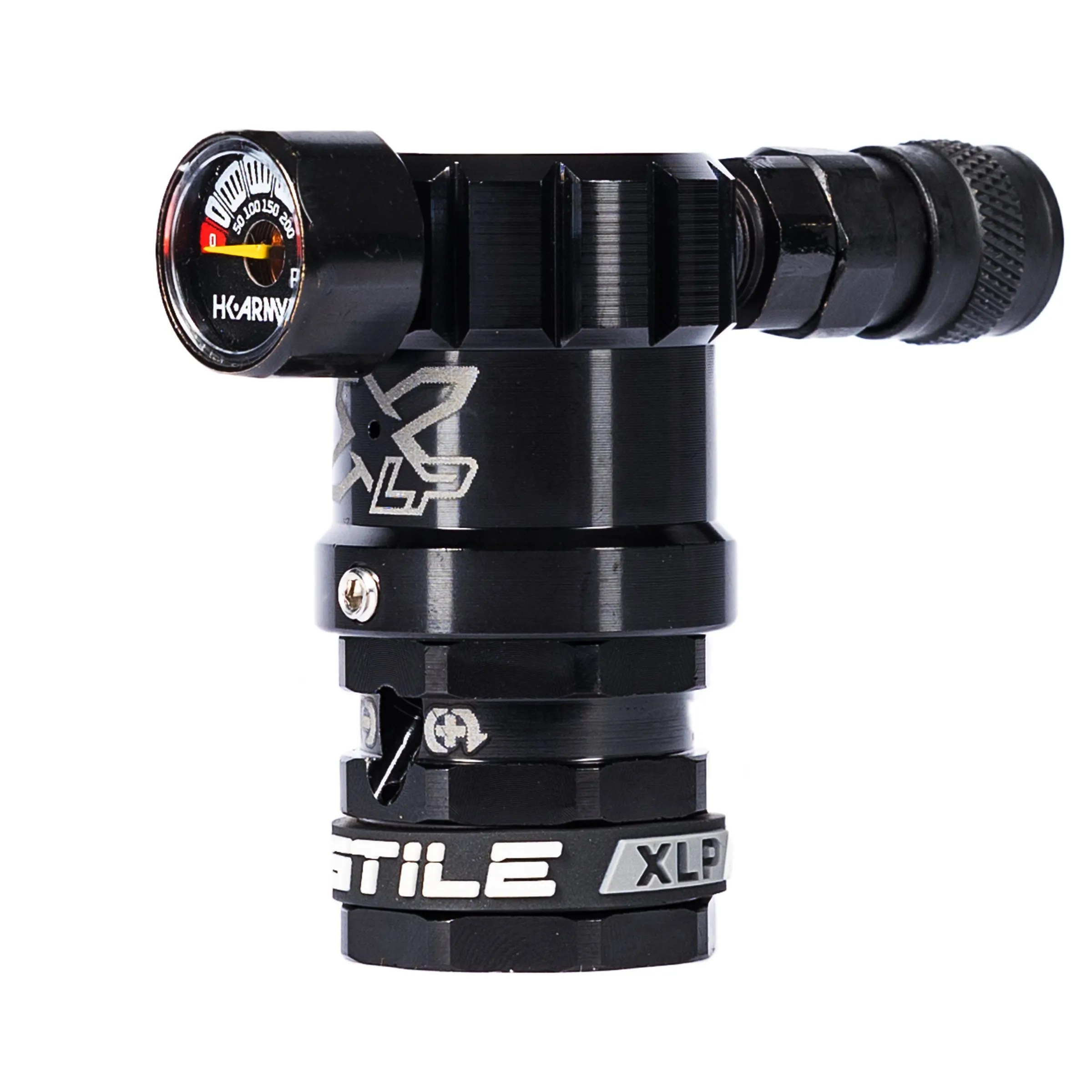 Hostile XLP Regulator - Side Port Quick-Disconnect - Black