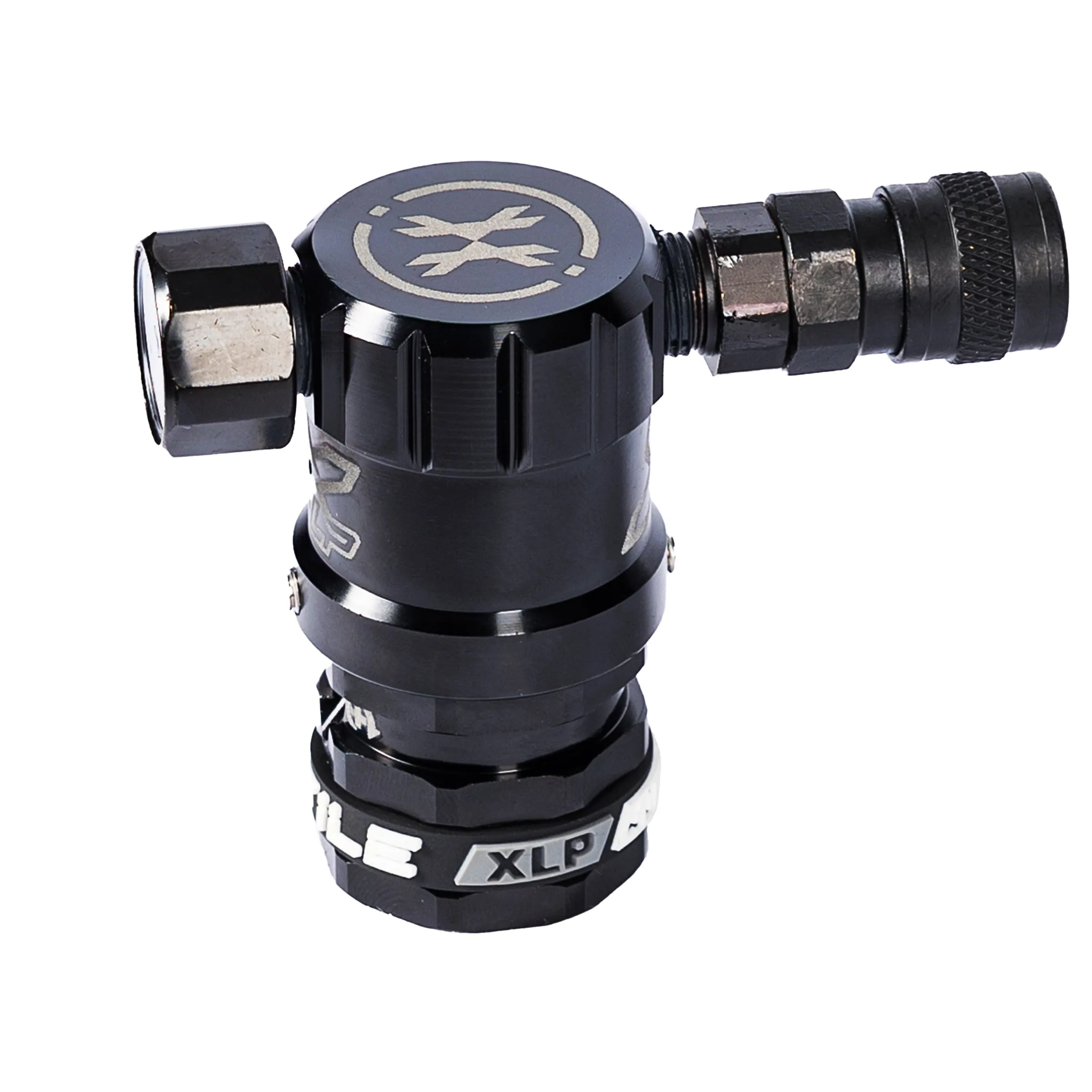 Hostile XLP Regulator - Side Port Quick-Disconnect - Black