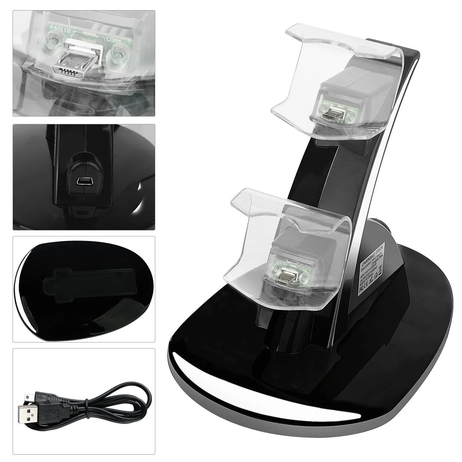 LED Dual USB Charger Charging Sony Playstation 4