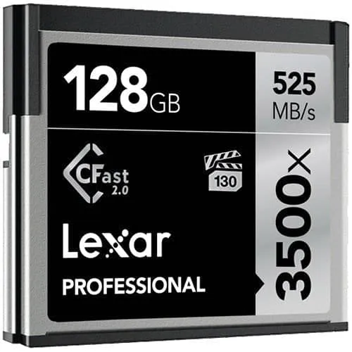 Lexar Professional Silver 128GB CFast 2.0 525MB/s Memory Card
