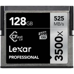 Lexar Professional Silver 128GB CFast 2.0 525MB/s Memory Card