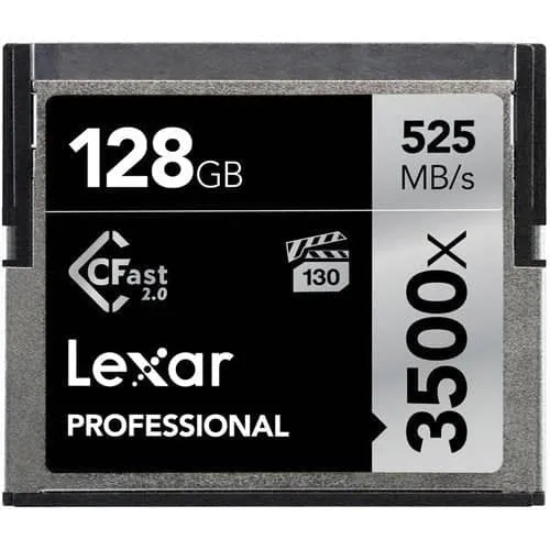 Lexar Professional Silver 128GB CFast 2.0 525MB/s Memory Card
