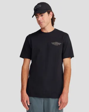 Men's Exploration Organic Cotton T-shirt - Black Stingray