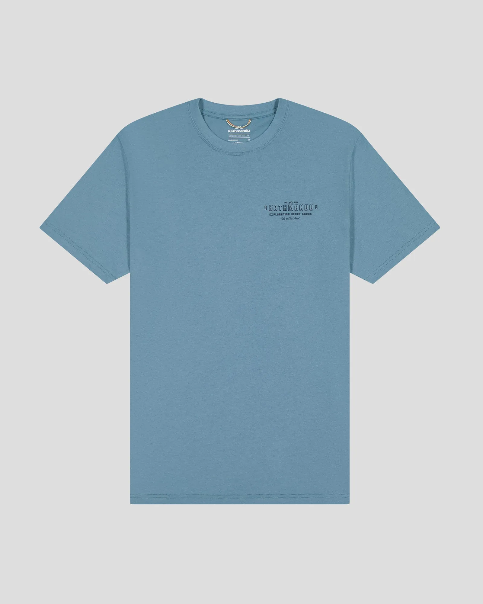 Men's Exploration Organic Cotton T-shirt - Washed Blue