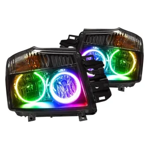Oracle LED Headlight Halo Kit Nissan Titan (2008-2015) Multicolored