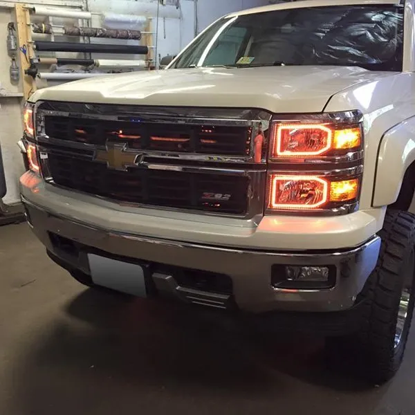 Oracle LED Headlight Halo Rings Chevy Silverado (2014-2015) RGB ColorShift