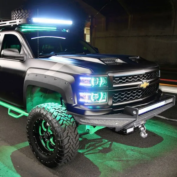 Oracle LED Headlight Halo Rings Chevy Silverado (2014-2015) RGB ColorShift