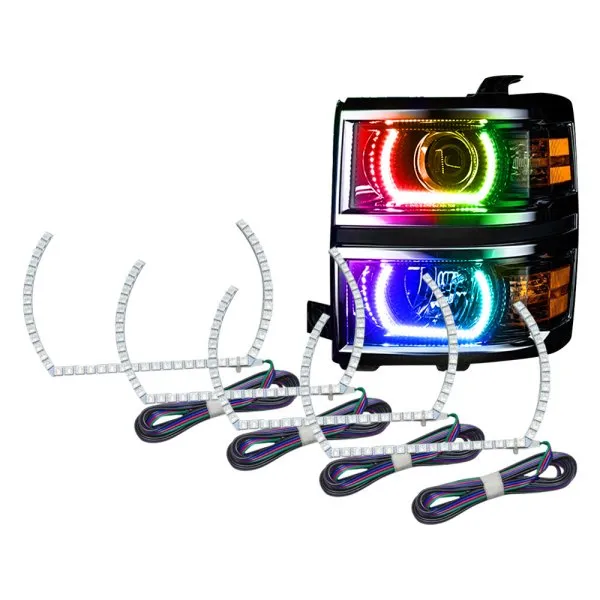 Oracle LED Headlight Halo Rings Chevy Silverado (2014-2015) RGB ColorShift