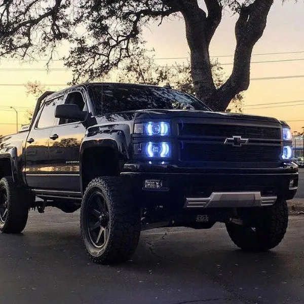 Oracle LED Headlight Halo Rings Chevy Silverado (2014-2015) RGB ColorShift