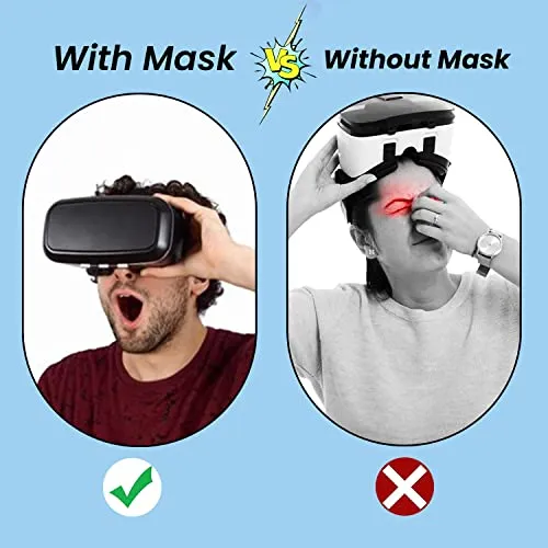 Quest VR Eye Mask Padded Cover for VR Workouts [3pcs]