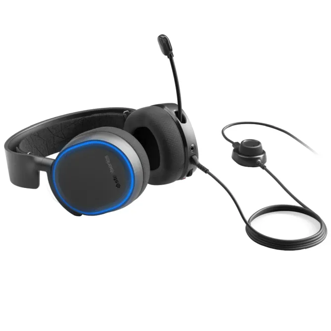 SteelSeries Arctis 5 RGB Gaming Headset Headphones Black