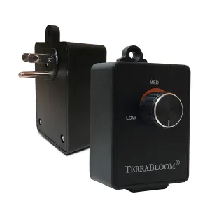 TerraBloom Variable Fan Speed Controller. For AC Fans Only Up to 350W