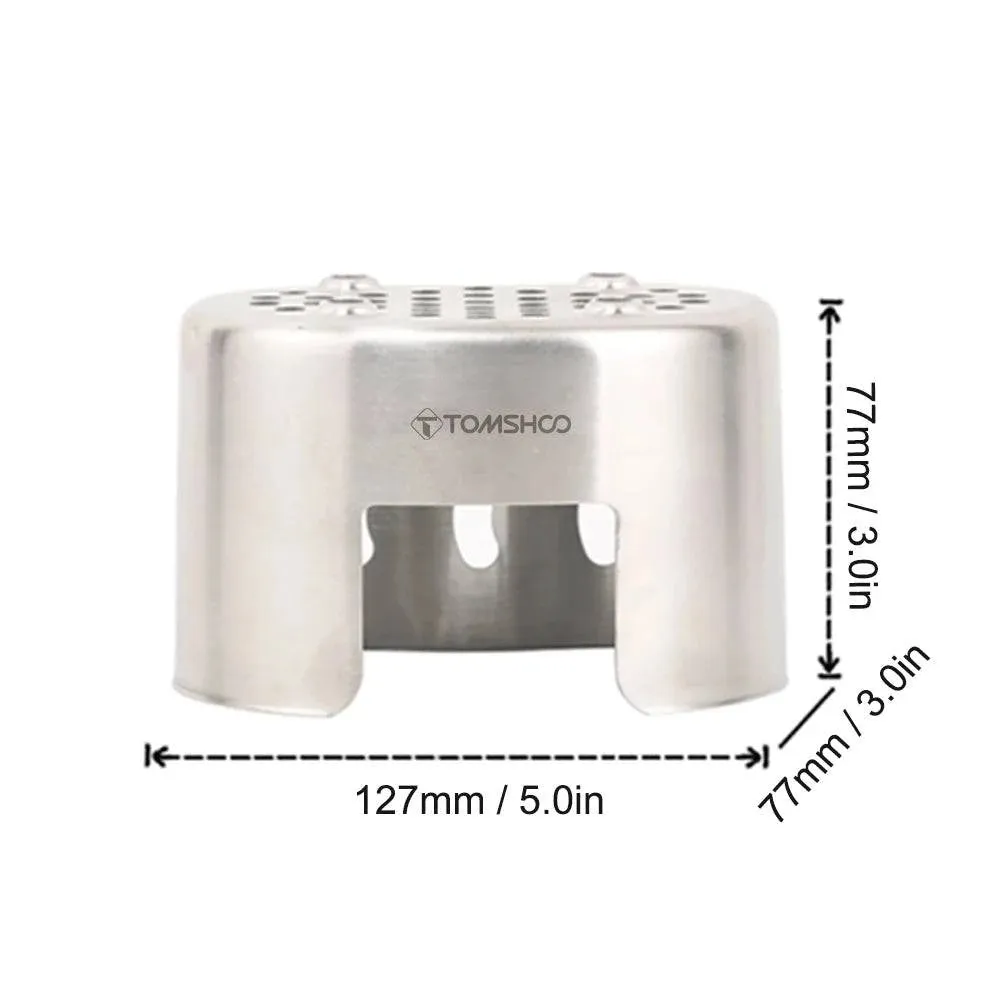 TOMSHOO Stainless Steel Wood Burner Canteen Cup Stand Camping Stove Cookware for Outdoor Survival Picnic Tourist Hiking Supplies