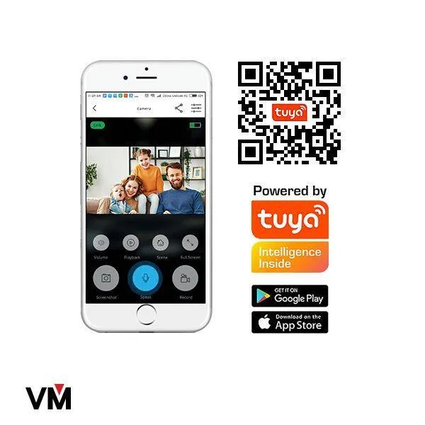 Videoman 4 wire Smartphone Wifi Home Intercom Kit-White