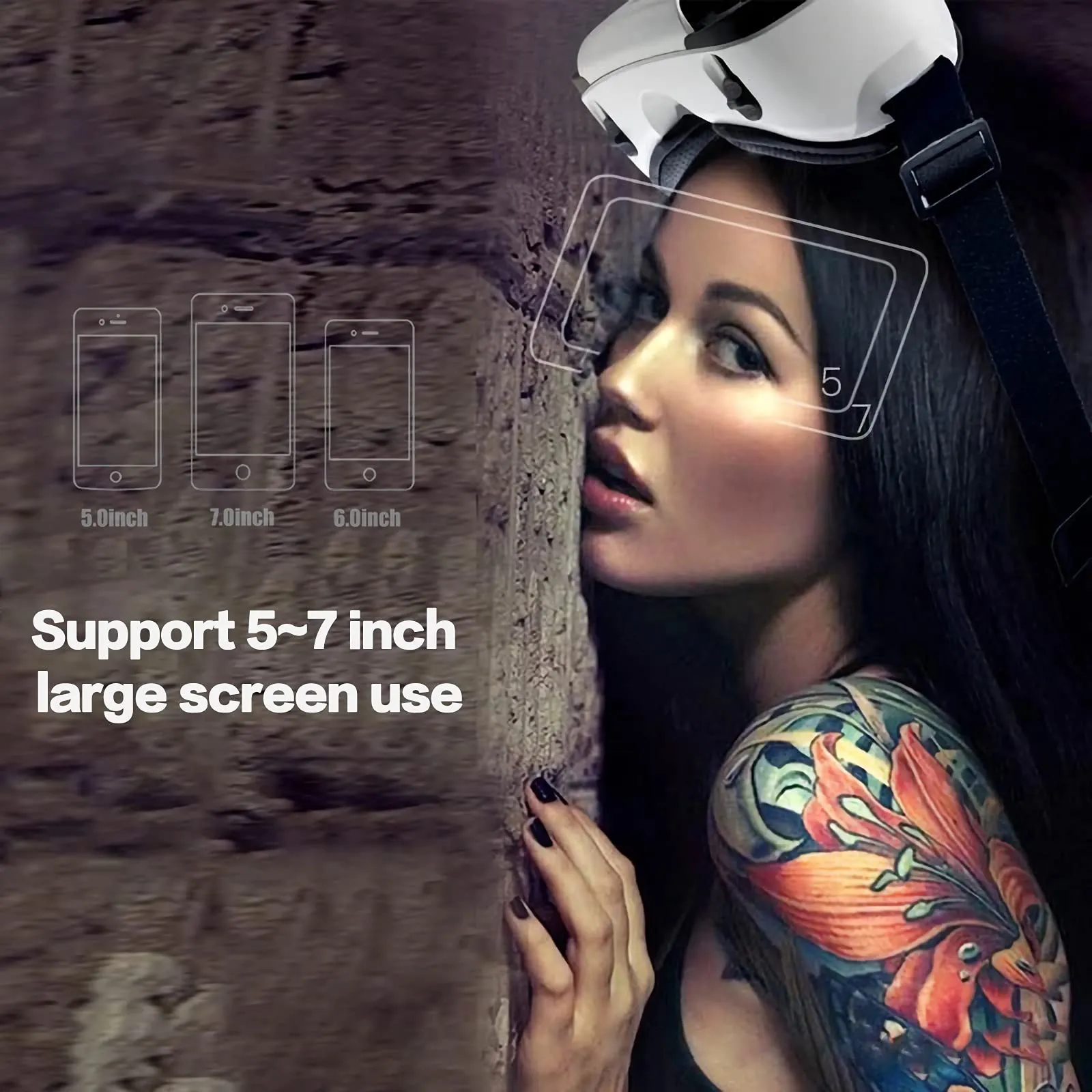 VR, Casque Ralit 3D Virtuelle, Qualit d'image 2K HD & Lumire Anti-Bleue-Casque de Ralit Virtuelle pour Jeux et Films,Casque VR Compatible avec Android & iOS Phone - Blanc