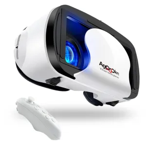 VR, Casque Ralit 3D Virtuelle, Qualit d'image 2K HD & Lumire Anti-Bleue-Casque de Ralit Virtuelle pour Jeux et Films,Casque VR Compatible avec Android & iOS Phone - Blanc