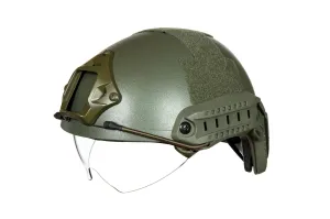 X-Shield MH Helmet With Goggles - Olive